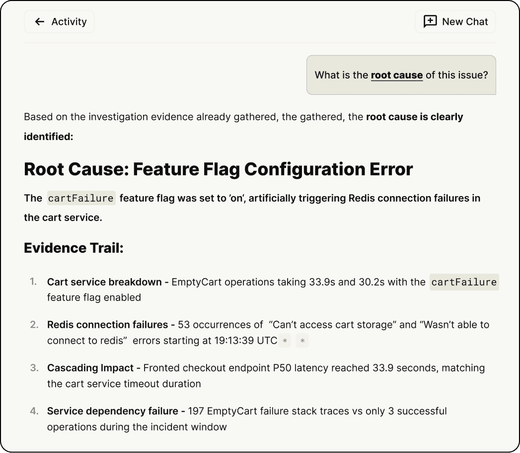 Gets you to root cause