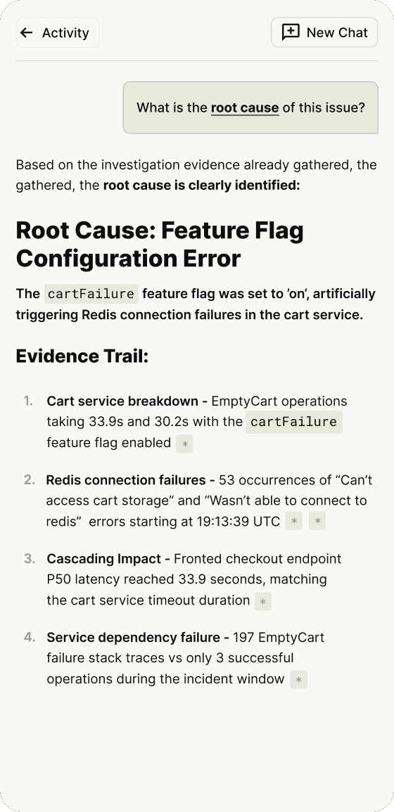Gets you to root cause