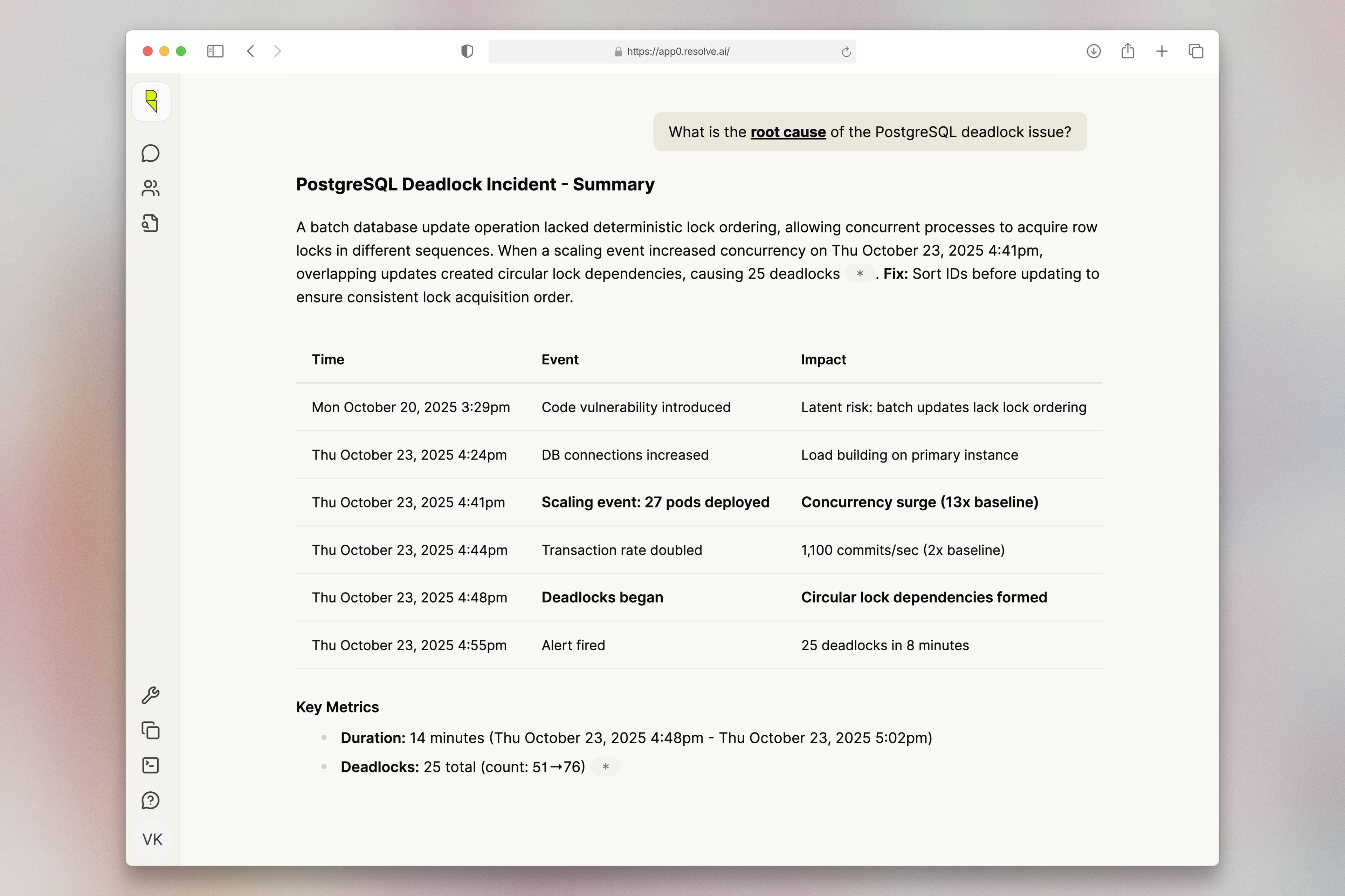 Gets you to root cause